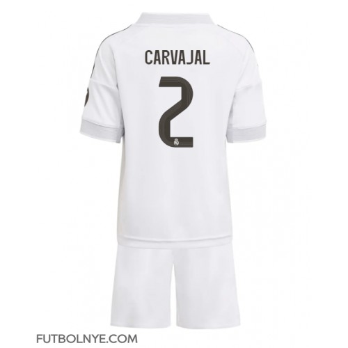 Camiseta Real Madrid Daniel Carvajal #2 Primera Equipación para niños 2025-26 manga corta (+ pantalones cortos)